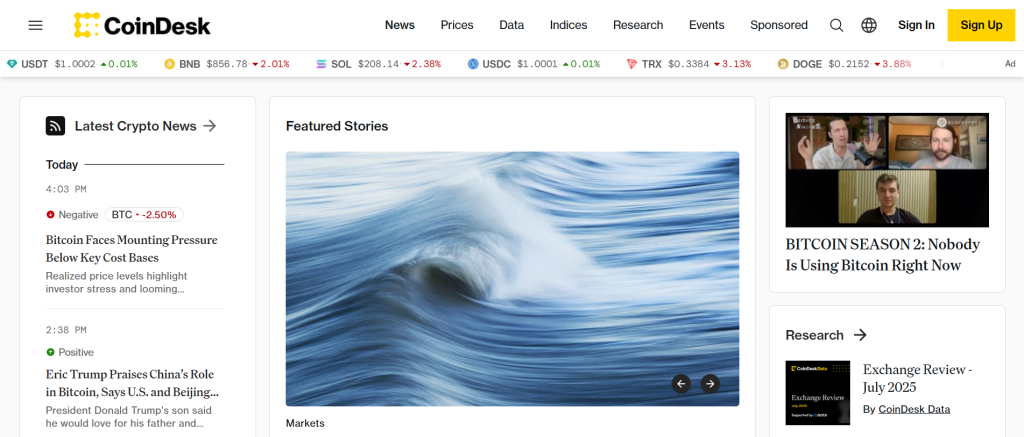 CoinDesk - Best Crypto News Site