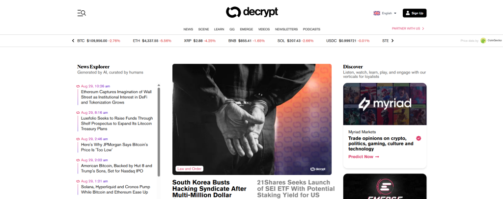 Decrypt - Best Crypto News Site