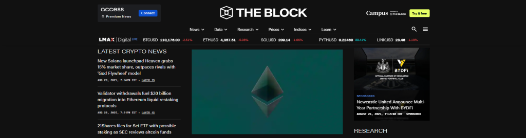 The Block - Best Crypto News Site